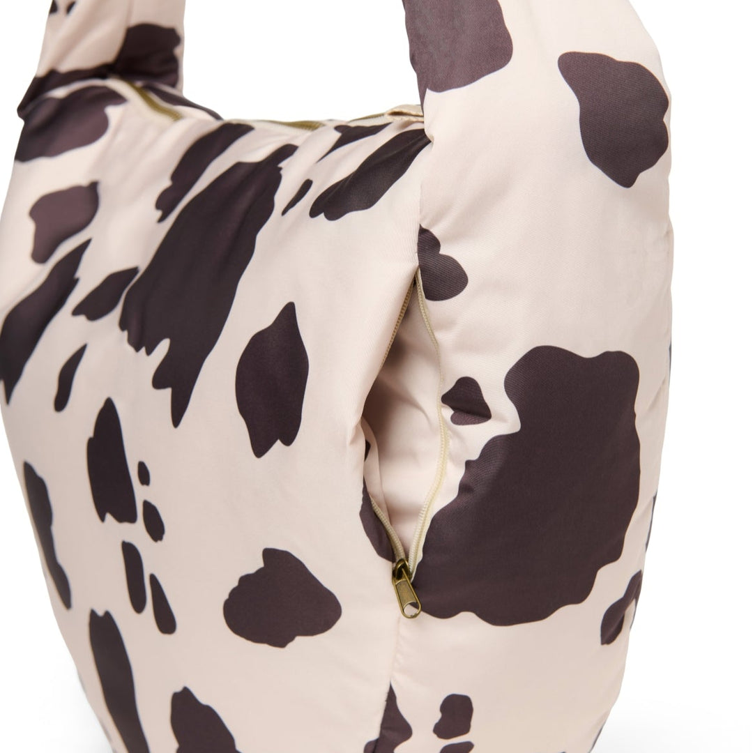 Puffy cross body bag brownish