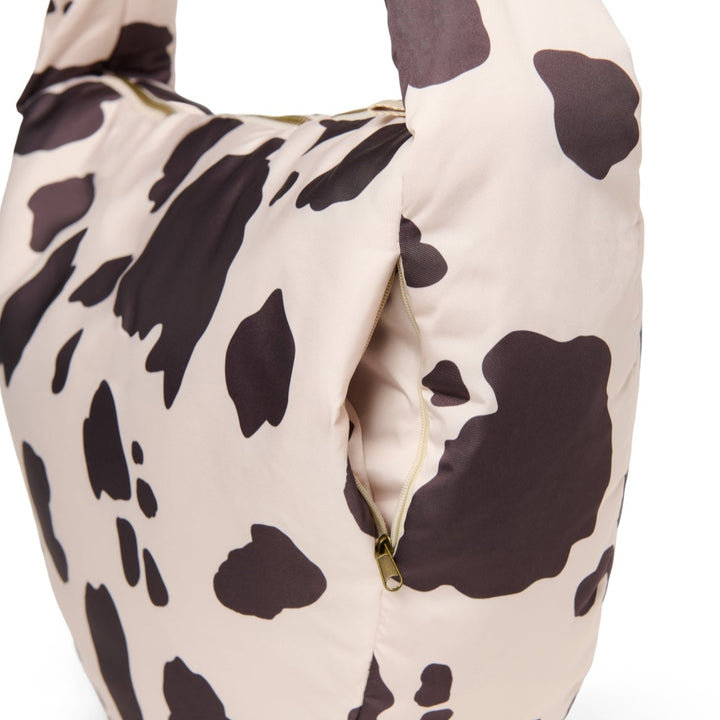 Puffy cross body bag brownish
