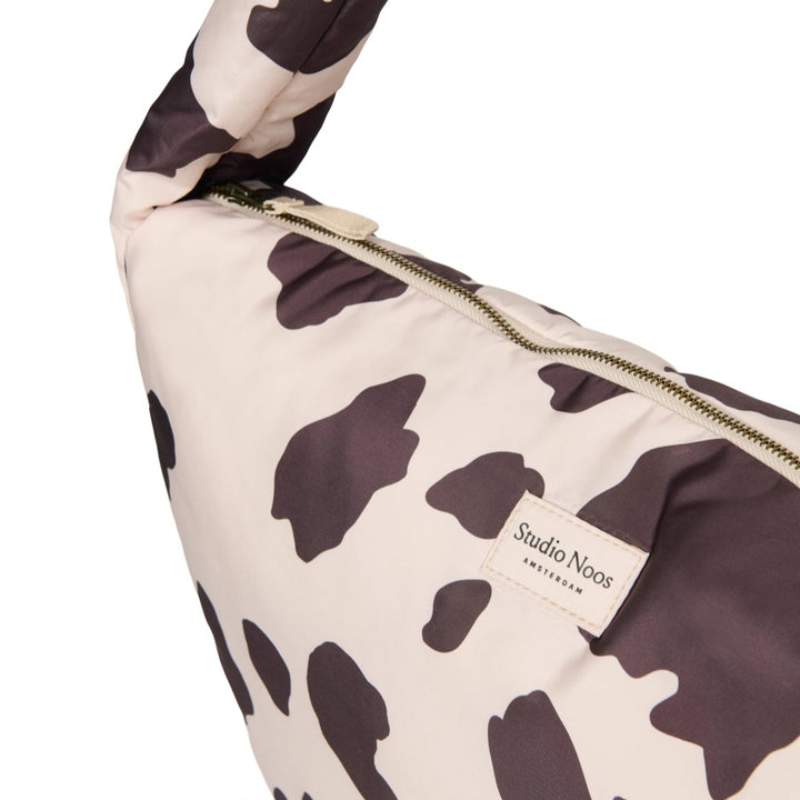 Puffy cross body bag brownish