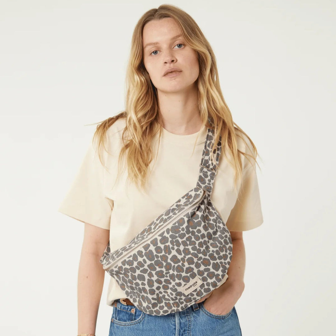 Waist bag Custine Leopard Gris