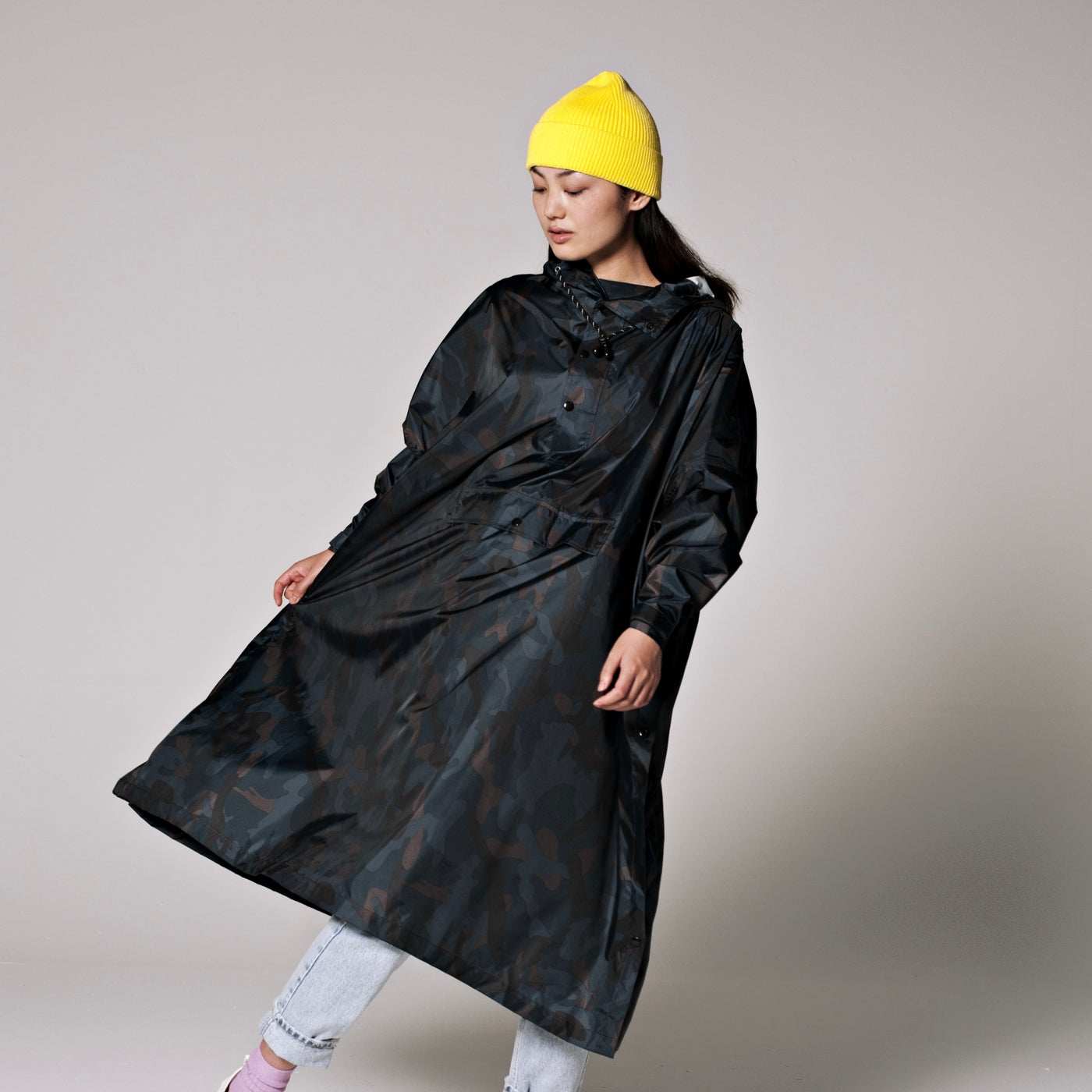 Regenponcho volwassen storm camo - one size