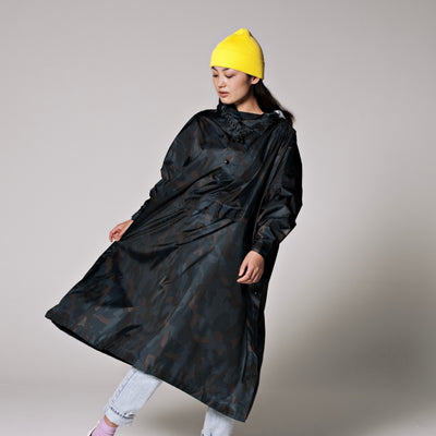 Rain poncho adult storm camo - one size