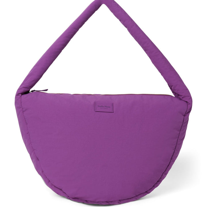 Puffy cross body bag paars