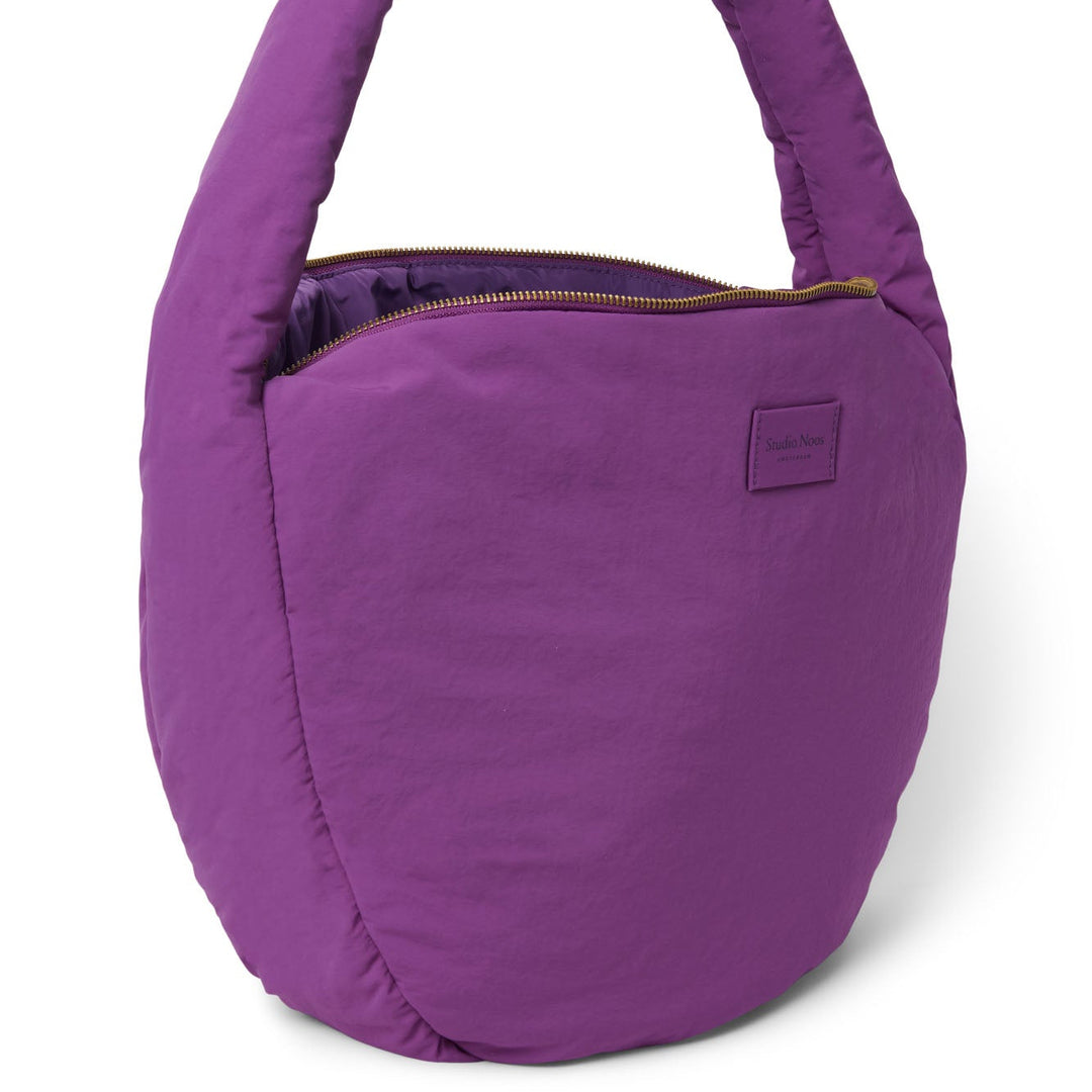 Puffy cross body bag paars