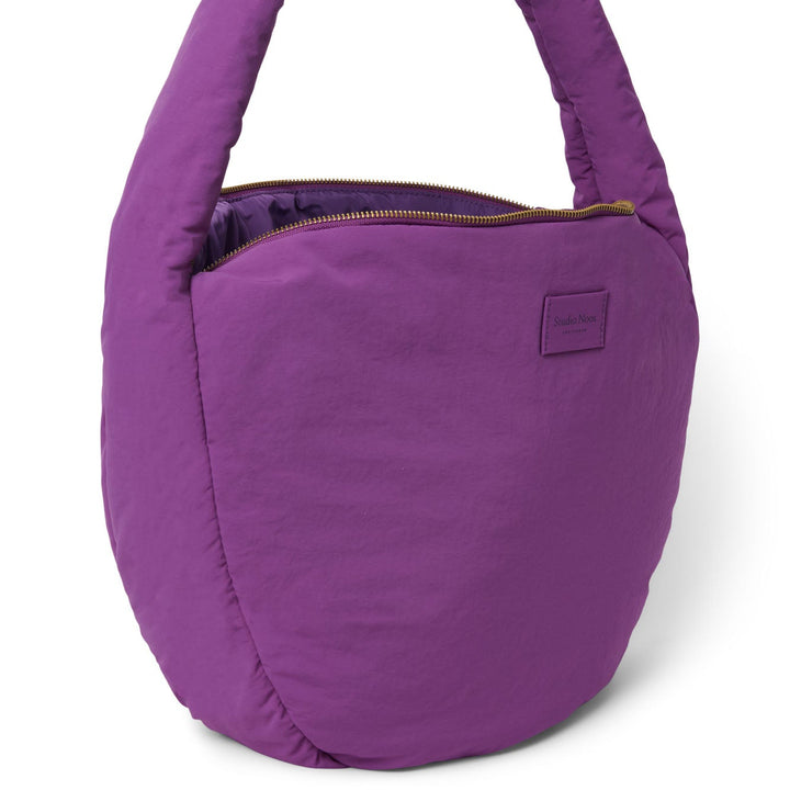 Puffy cross body bag paars