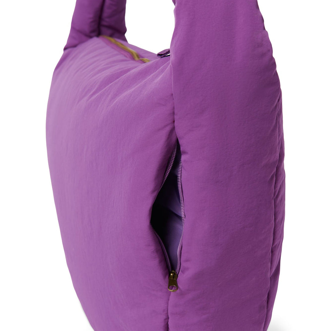 Puffy cross body bag paars