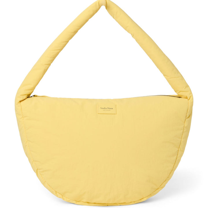 Puffy cross body bag botergeel