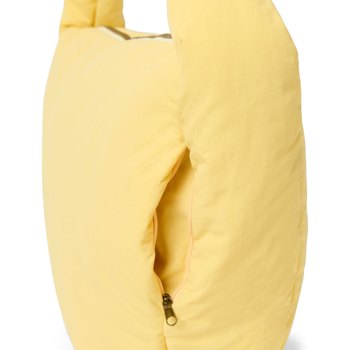 Puffy cross body bag botergeel