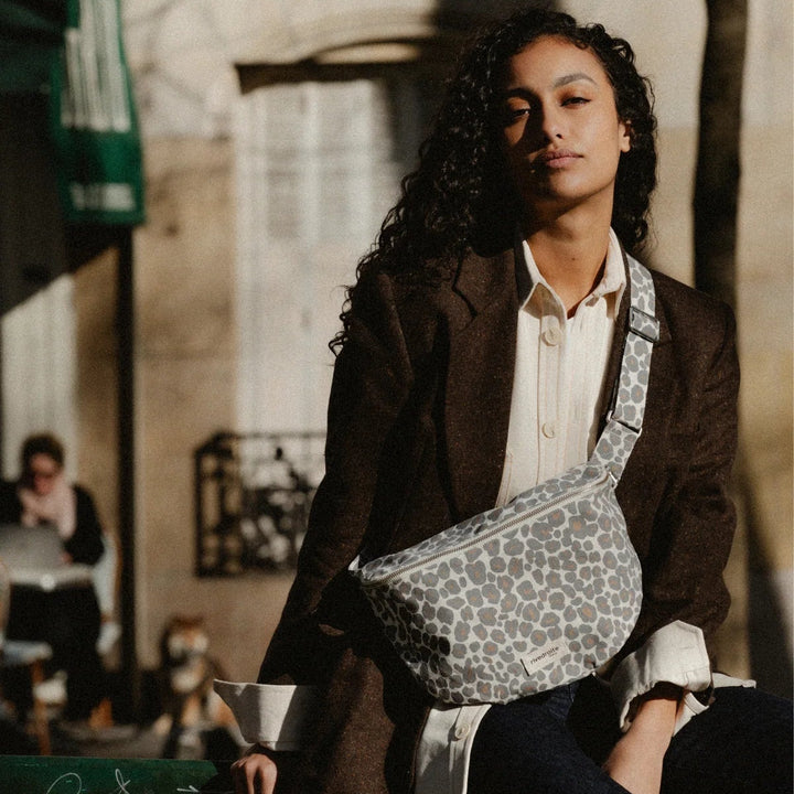 Waist bag Custine Leopard Gris