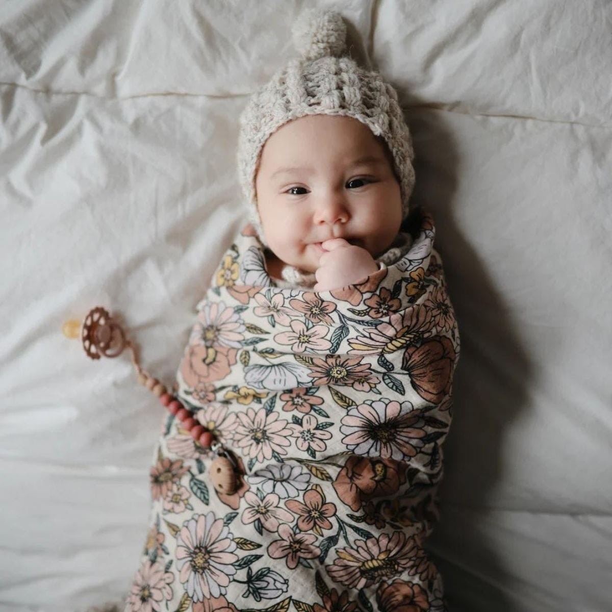 Big swaddle retro flower