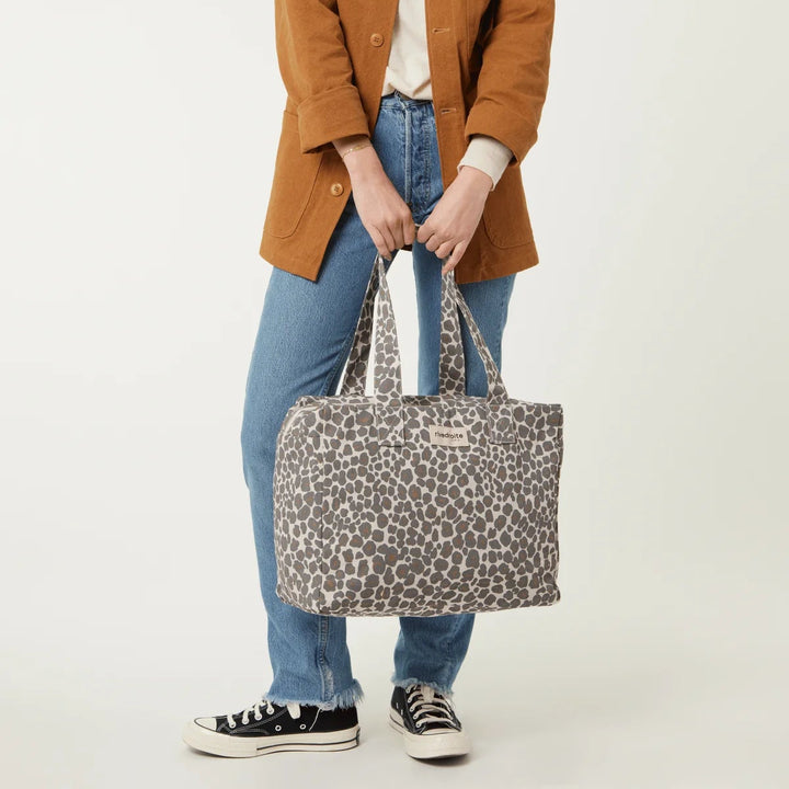 Weekend bag celestin Leopard Gris