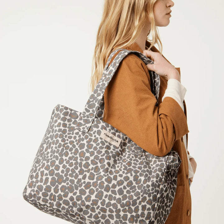 Weekend bag celestin Leopard Gris