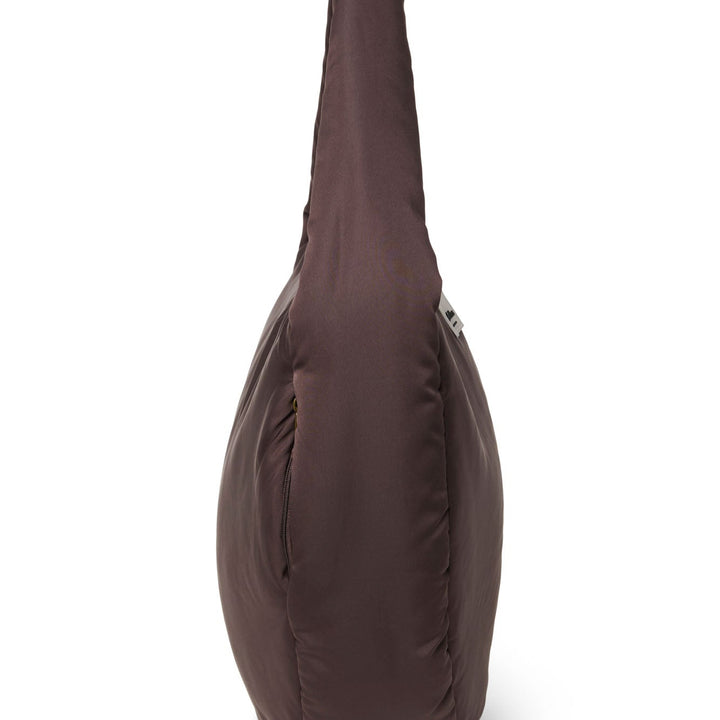 Puffy cross body bag brown