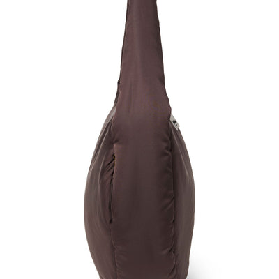 Puffy cross body bag brown