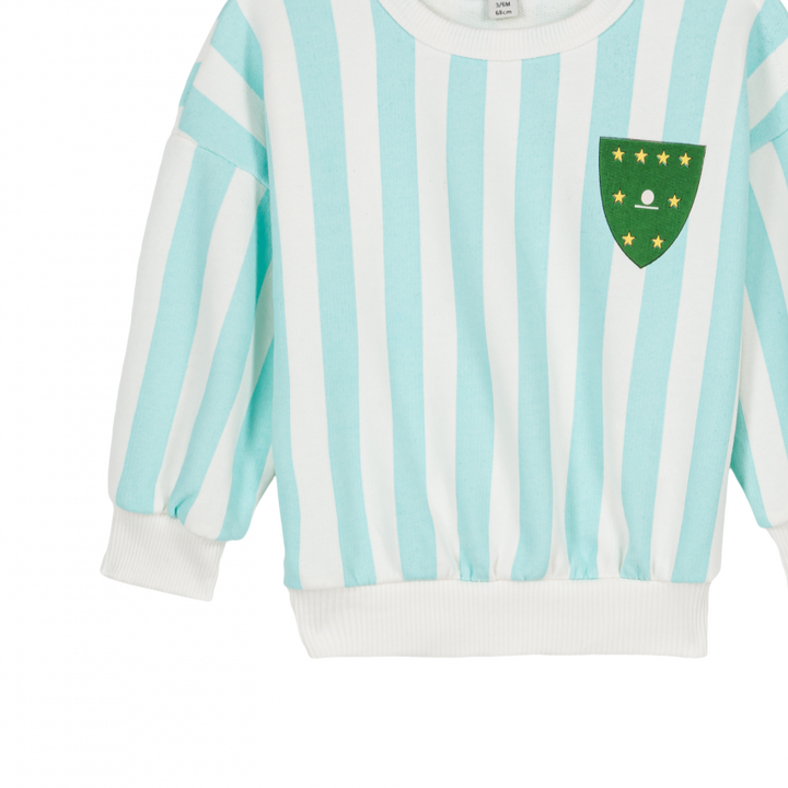 We Are Kids - Sweater Tony kids turquoise stripes / last size 2-3y