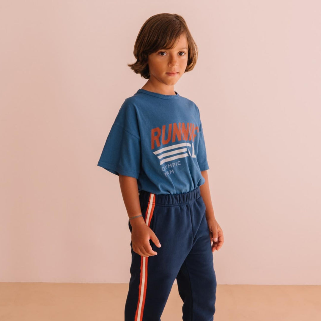 Tee Dylan blue running kids & adults