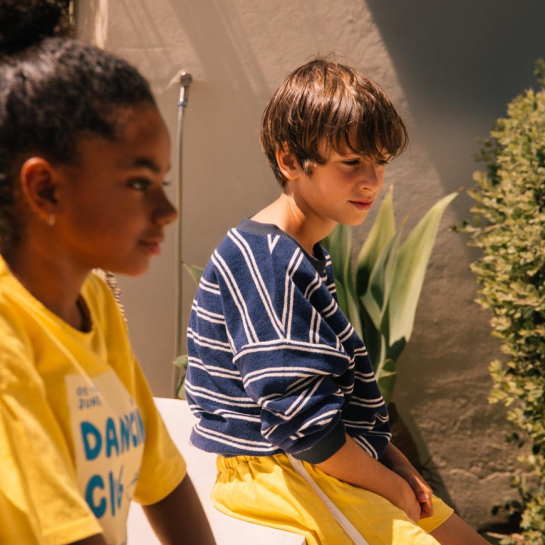 Sweater Nat navy stripes babies, kids & adults