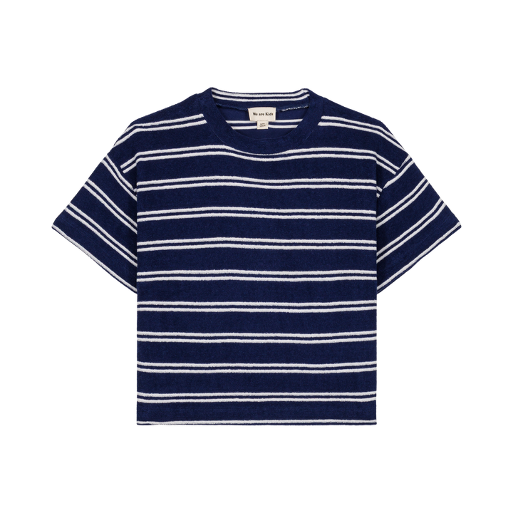 Tee Jordan marine blauwe strepen kids & volwassenen