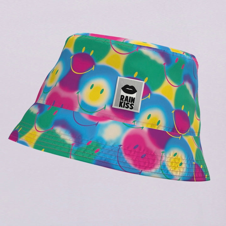Rainkiss - Bucket hat rainbow smiley - S/M (56-58 cm)