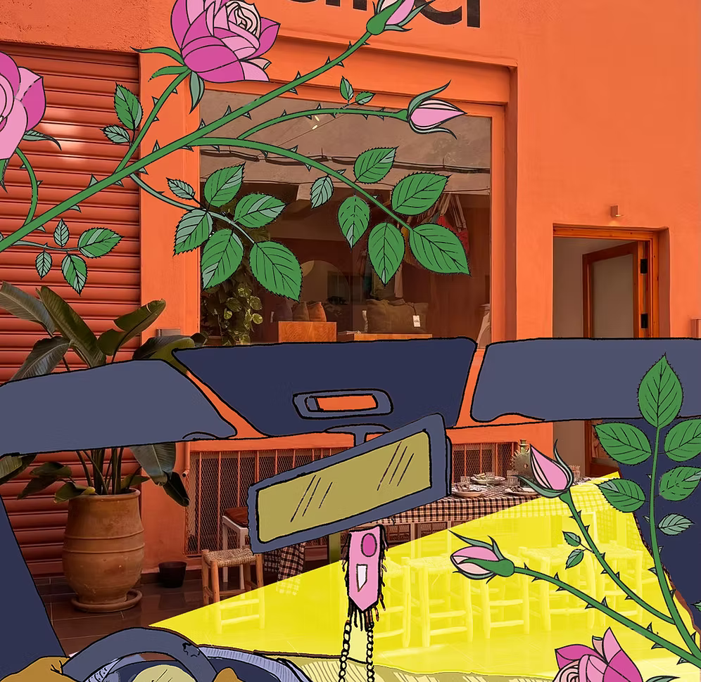 Silk scarf orange city