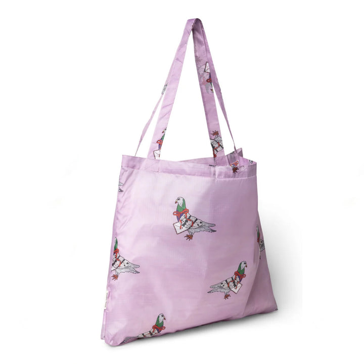 Grocery bag pigeon pink