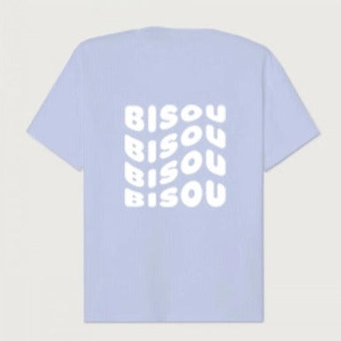 T-shirt bisou light blue kids / last size 10y