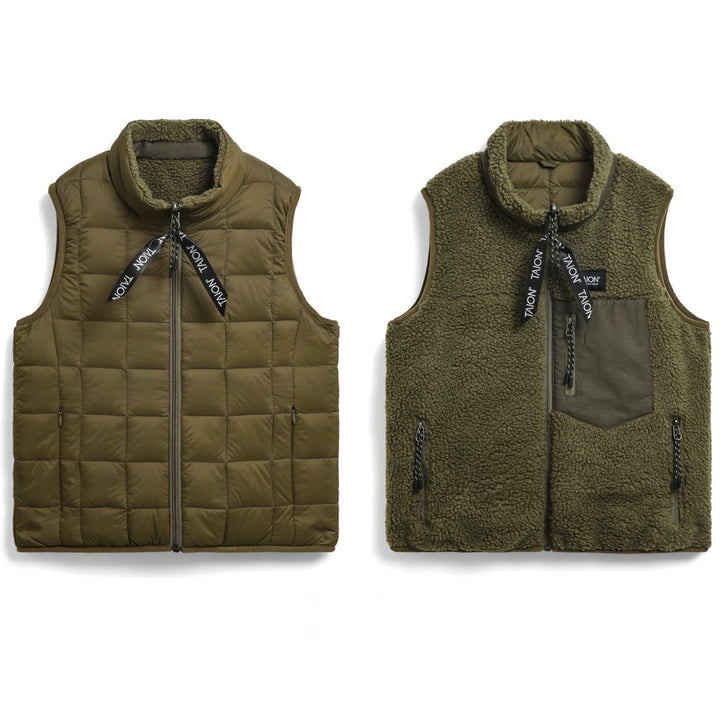 Taion - Reversible vest kids - navy & olive / 4y, 6y & 8y