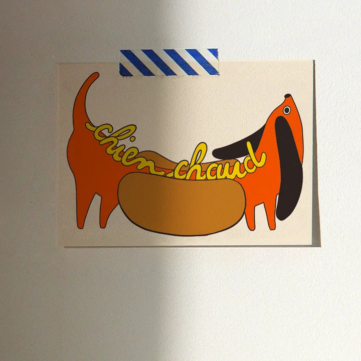 Chien chaud card A6