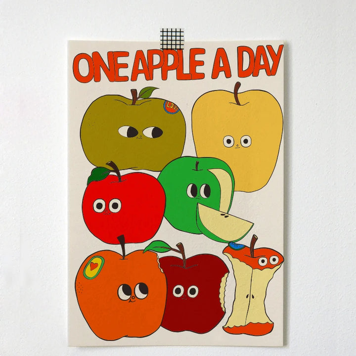 One apple a day card A6