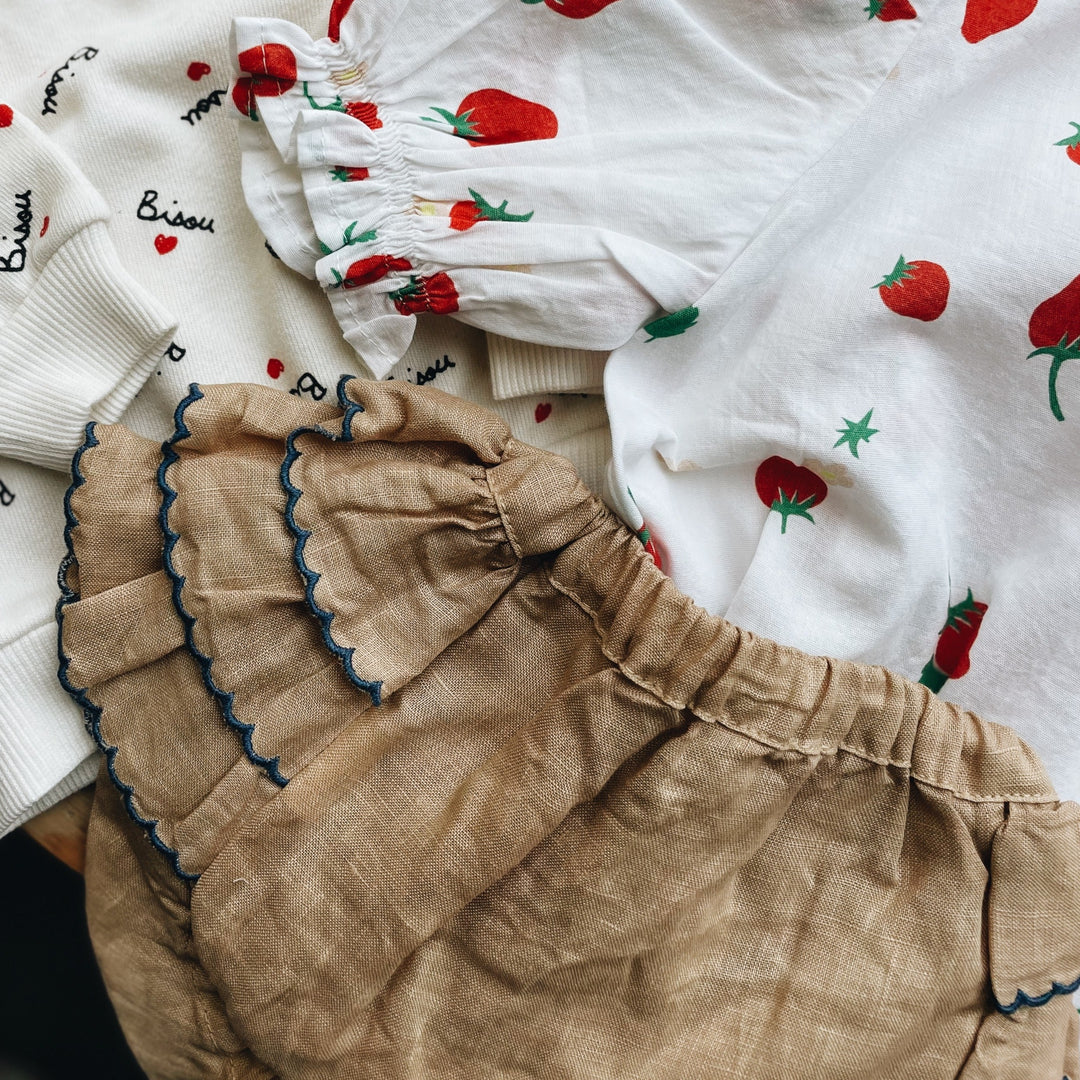 Yellow Pelota - Culotte linen biscotto / 6m, 12m & 2y