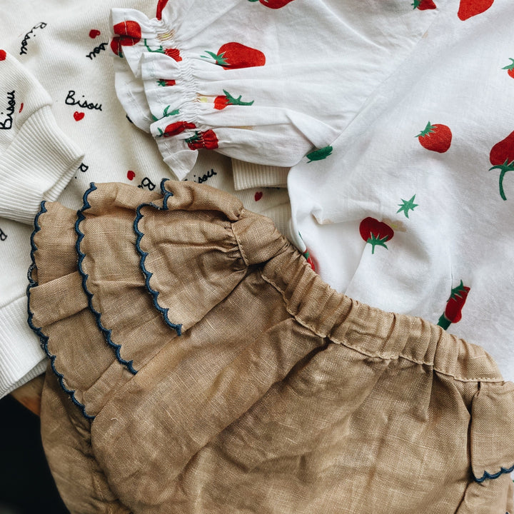 Yellow Pelota - Culotte linen biscotto / 6m, 12m & 2y