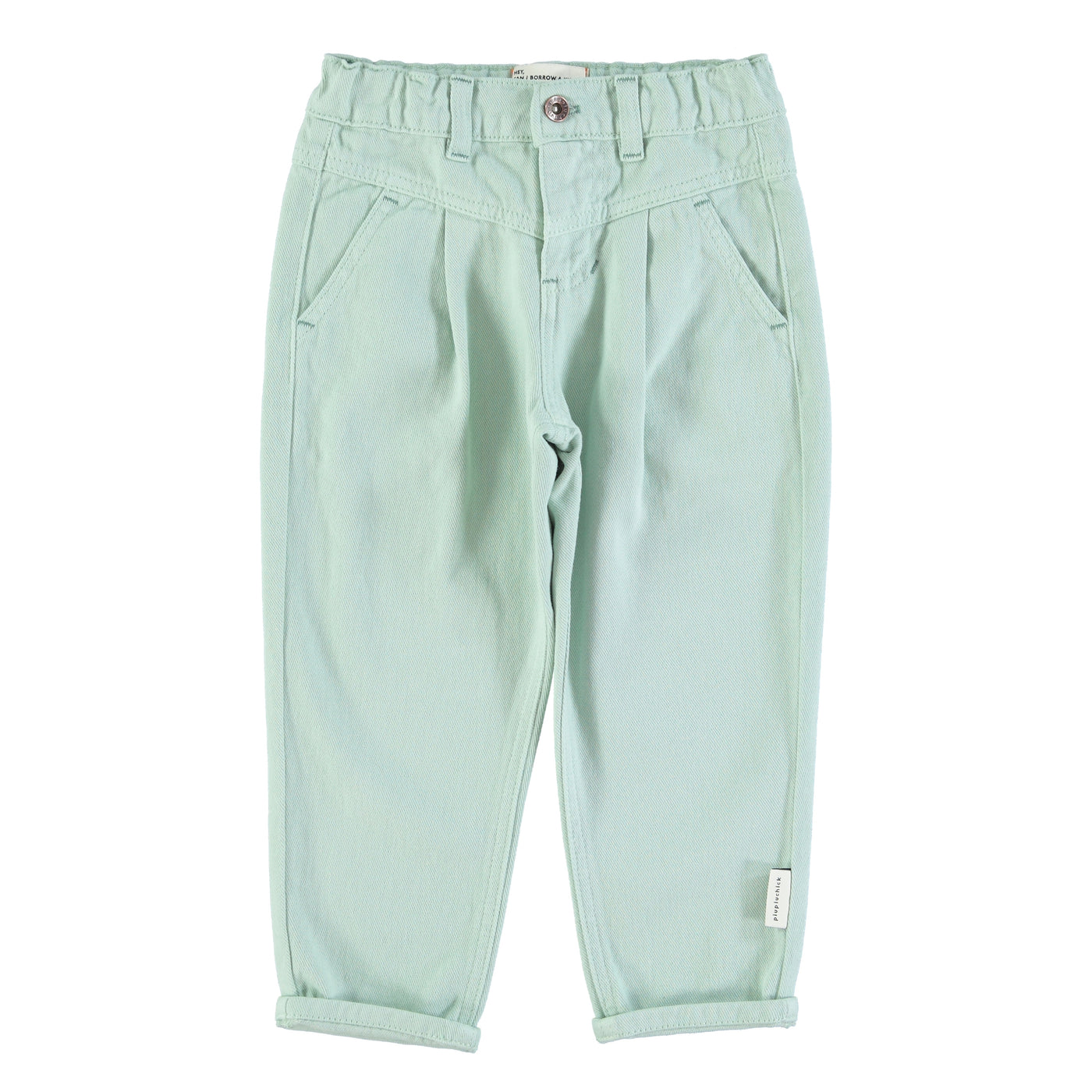 Mom fit trousers light green
