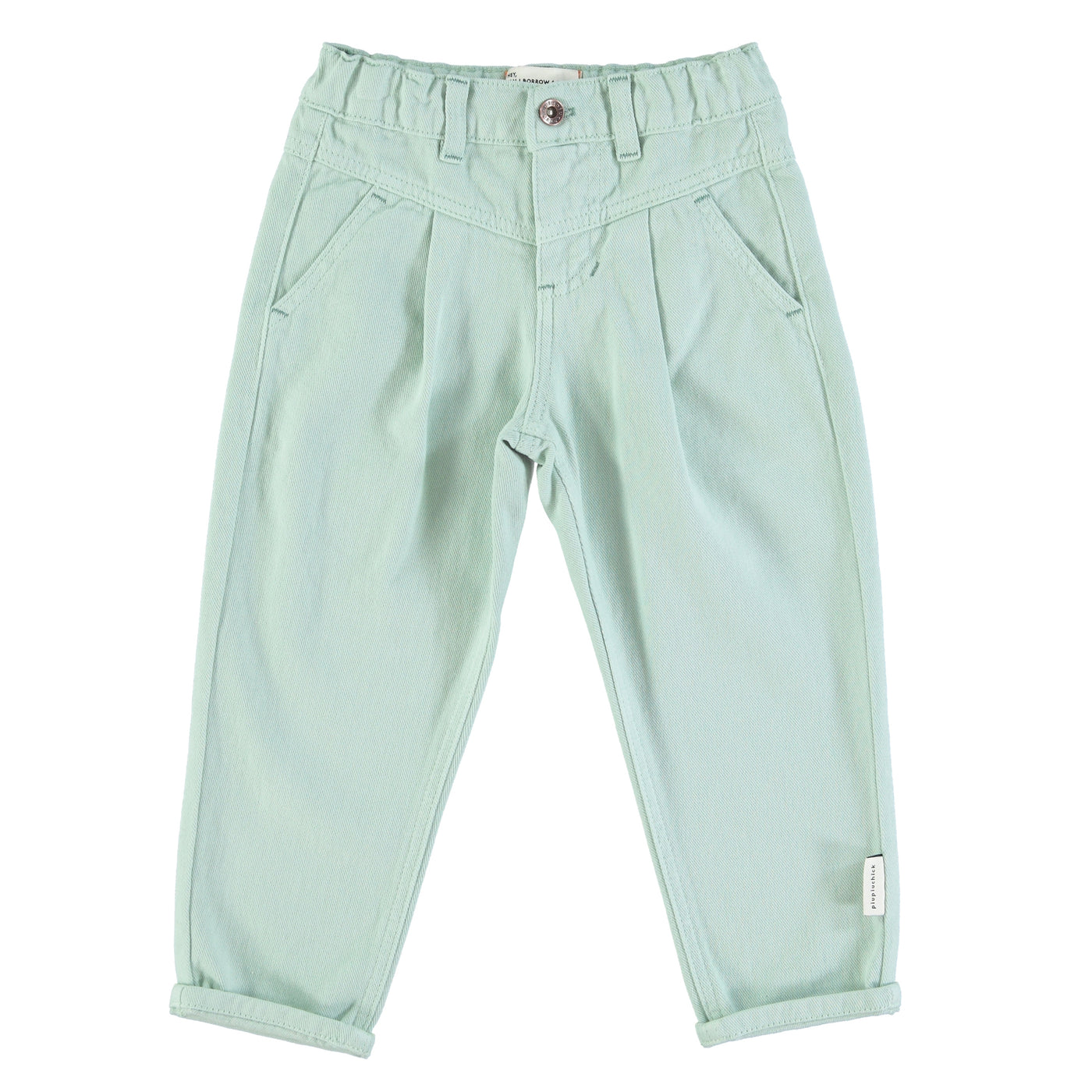 Mom fit trousers light green / 6y