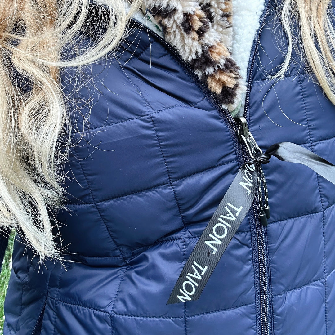 Taion - Reversible vest adults navy & ivory / L