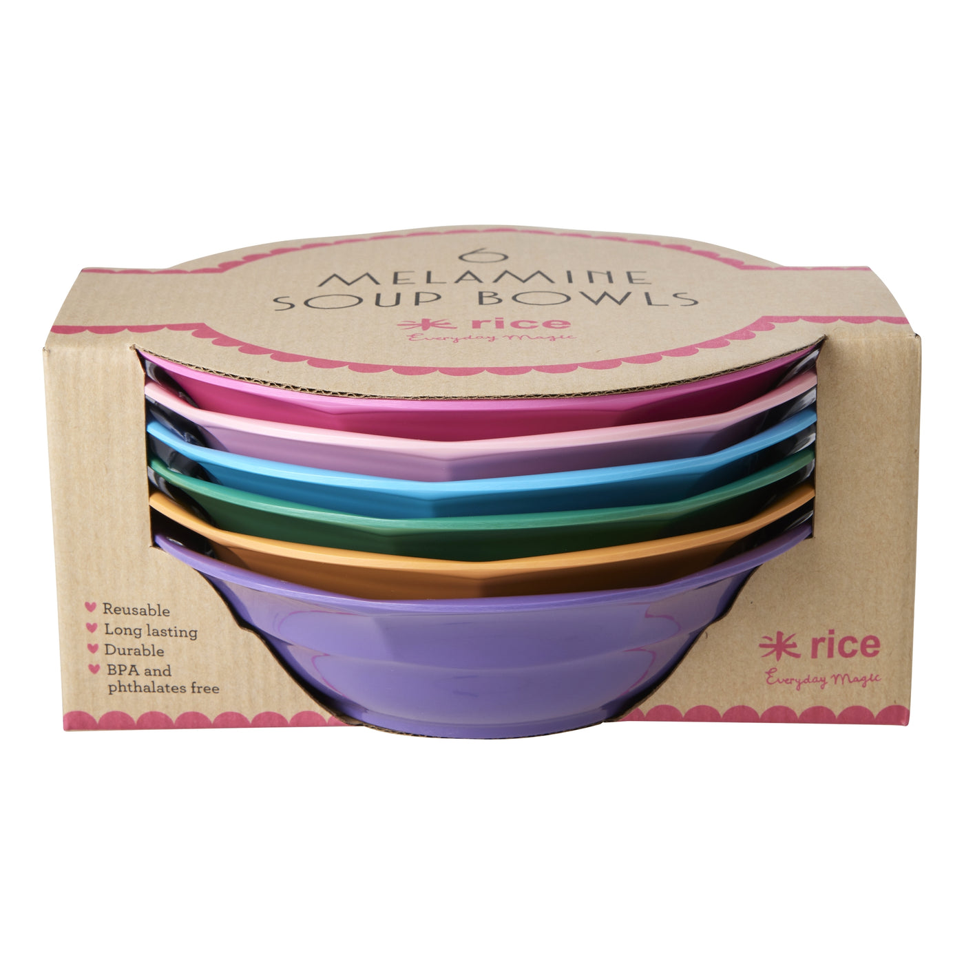 Melamine Soup Bowl (Multicolor) 6-pack