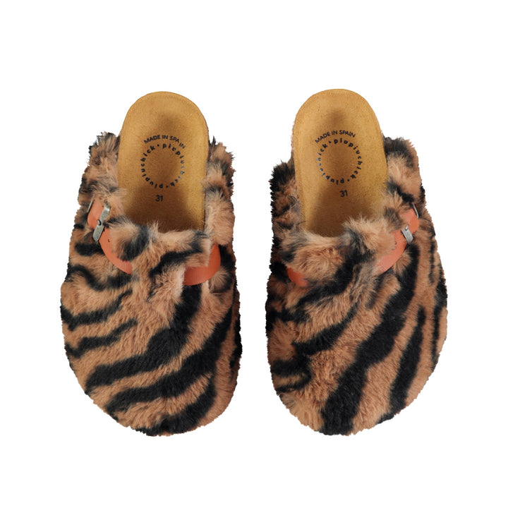 Piupiuchick - Clogs animal print faux fur / 36