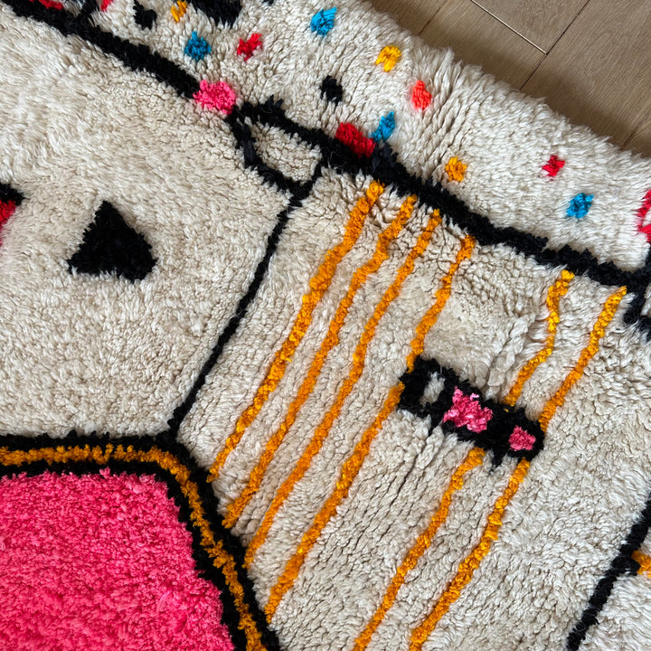 Azilal pink berber rug / approx. 150 x 125cm