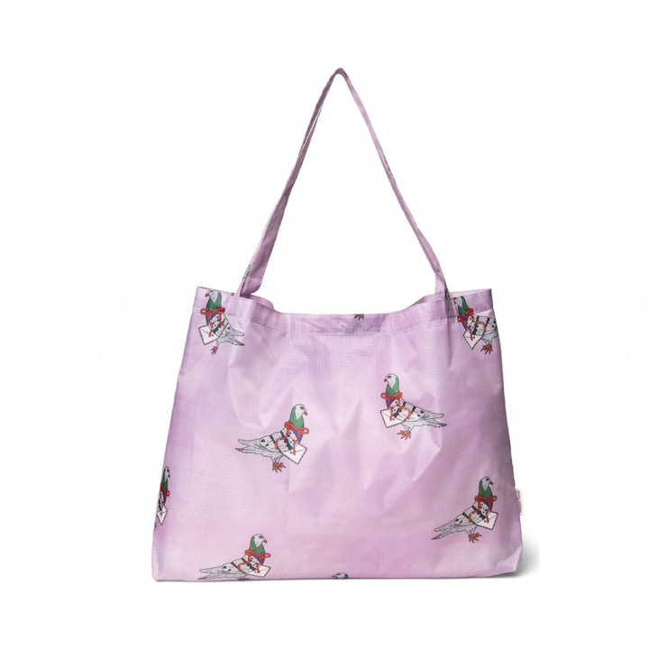 Grocery bag pigeon pink