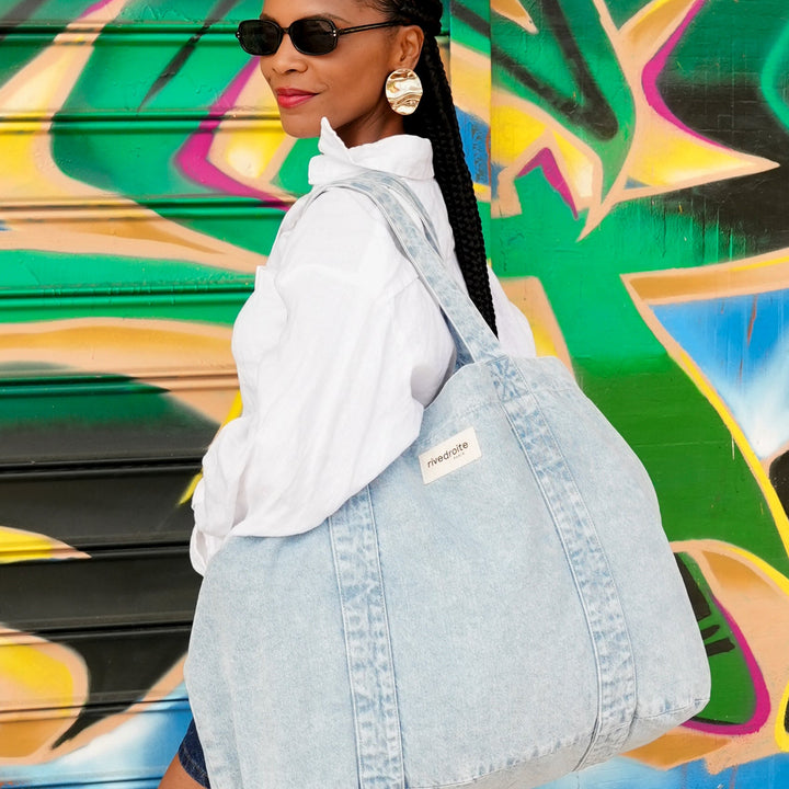 Big shopper marcel XS salted washed blue