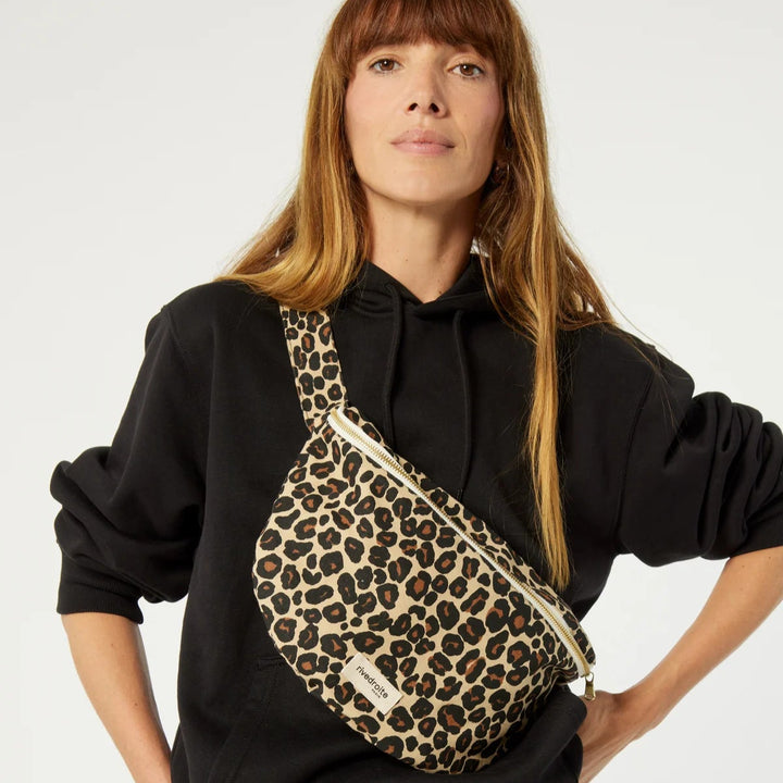 Waist bag Custine Leopard Beige Sand