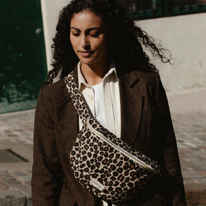 Waist bag Custine Leopard Beige Sand