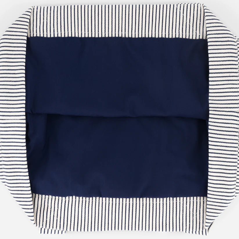 Weekend bag celestin fond blanc stripes