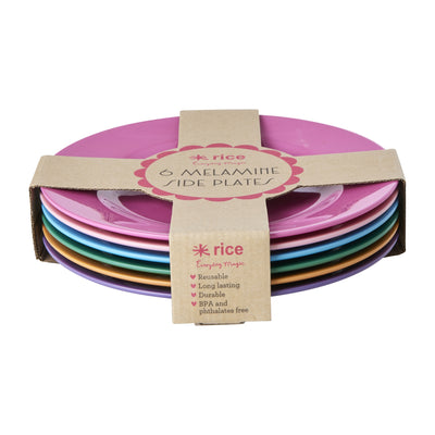 Melamine Side Plate (Multicolor) 6-pack