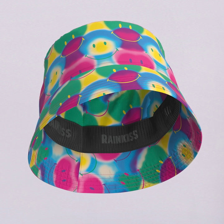 Rainkiss - Bucket hat rainbow smiley - S/M (56-58 cm)