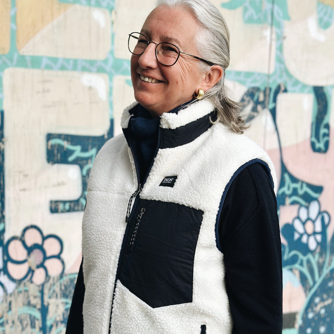 Taion - Reversible vest adults navy & ivory / L