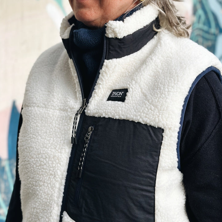 Taion - Reversible vest adults navy & ivory / L