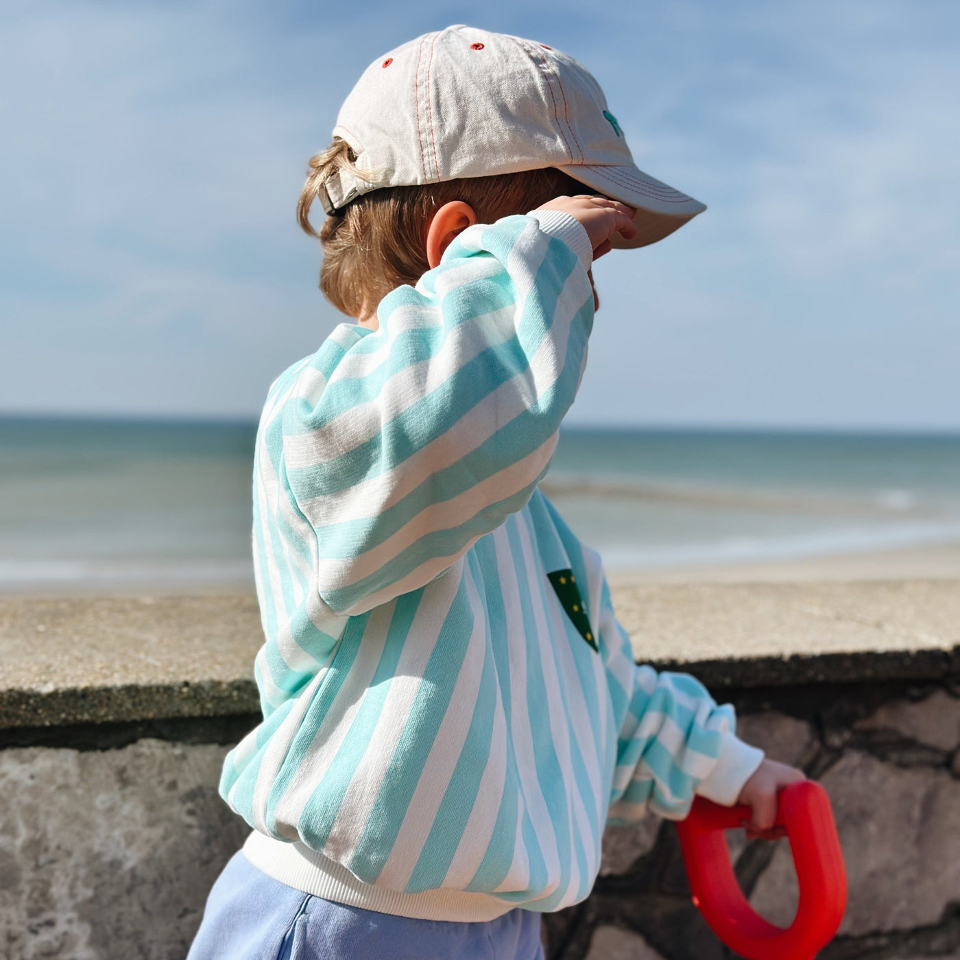 Sweater Tony kids turquoise stripes