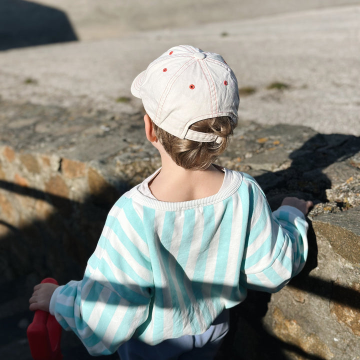 We Are Kids - Sweater Tony kids turquoise stripes / last size 2-3y