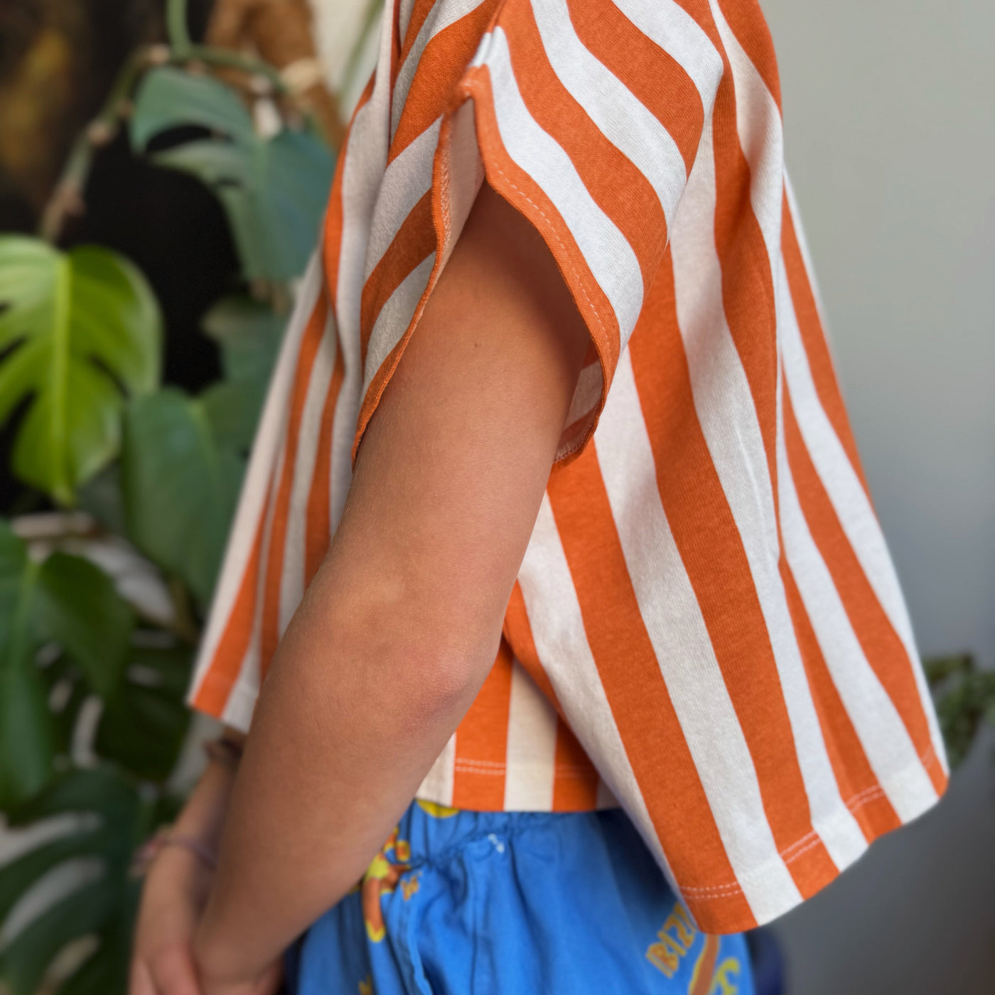Crop top Jodie adults orange stripes