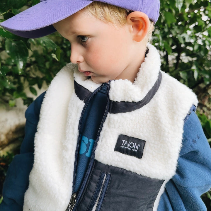 Taion - Reversible vest kids - navy & olive / 4y, 6y & 8y